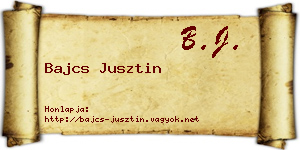 Bajcs Jusztin névjegykártya